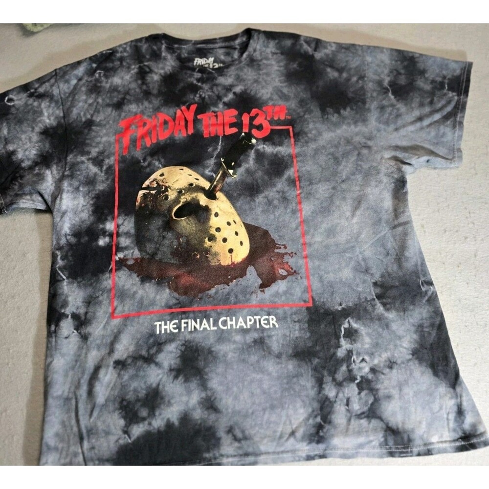 Friday the 13th The Final Chapter Jason Graphic T-Shirt Large Tie Dye